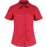 26 - Dam Skjortor Kustom Kit Women's Short Sleeve Poplin Shirt - Red