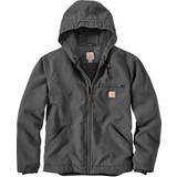 Bomull - Unisex Ytterkläder Carhartt Washed Duck Sherpa-Fleece Lined Jacket - Gravel