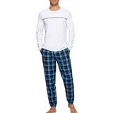 Hugo Boss Herr Pyjamasar HUGO BOSS Dynamic Long Pyjama White/Blue