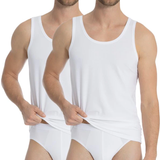 Elastan/Lycra/Spandex - Herr Shapewear & Underplagg Calida 2-pack Natural Benefit Athletic Shirt