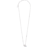 Snö of Sweden Silver Halsband Snö of Sweden Connected Pendant Heart Necklace - Silver/Transparent