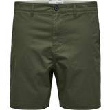 Selected Herr Shorts Selected Homme cotton blend slim chino shorts in