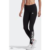Gråa - Jersey Byxor & Shorts adidas LOUNGEWEAR Essentials High-Waisted Logo Leggings short