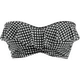 Dam - Rutiga Badkläder Freya Check in Bandeau Bikini Top - Monochrome