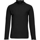 Viskos Överdelar Barnkläder Only Solid Colored Long Sleeved Top - Black/Black (15212059)