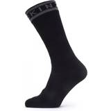Vattentät Strumpor Sealskinz Waterproof Warm Weather Mid Length Sock - Black/Grey