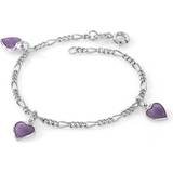 Pia & Per Heart Bracelet - Silver/Purple