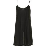 Silke/Siden Kläder Lady Avenue Chemise Slip Dress - Black