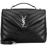 Väskor Saint Laurent Loulou Small Leather Shoulder Bag - Black/Silver