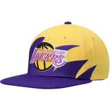 Mitchell & Ness Herr Kläder Mitchell & Ness Los Angeles Lakers Hardwood Classics Sharktooth Snapback Hat Men - Gold/Purple