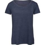 B&C Collection Dam T-shirts B&C Collection Women's Triblend Short-Sleeved T-shirt - Heather Navy
