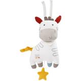 Fehn Djur Babyleksaker Fehn 056020 Zebra FehnNATUR – Cuddly Baby Music Box Made of Organic Cotton – with Removable Musical Mechanism and Attachment – For Babies from 0 Months – Size: 2 cm