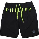 Philipp Plein Badkläder Philipp Plein Mens Brand Logo Swim Shorts - Black