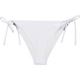 Elastan/Lycra/Spandex - Vita Badkläder Calvin Klein Women's String Side TIE Cheeky Bikini Bottoms, Pvh Classic White