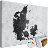 Sten Väggdekorationer Arkiio Stone Denmark [Cork Map] 90x60 Väggdekor