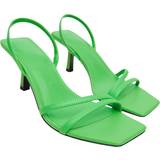 Sandaletter Mango – Gröna sandaler med halvhöga stilettklackar-Grön/a