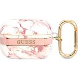 Hörlurar Guess Airpods Pro Skal Marble Strap Collection Rosa