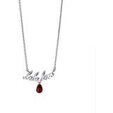 Granater Halsband Efva Attling Lala love Necklace - Silver/Red