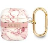Hörlurar Guess AirPods Skal Marble Strap Collection Rosa