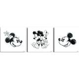 Disney Inredningsdetaljer Disney Canvastavla Mickey Minnie Sketch 3-Delad Tavla