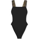 Nylon Baddräkter Versace Greca Border One-piece Swimsuit - Black