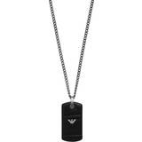 Rostfritt stål Halsband Emporio Armani Necklace - Silver/Black