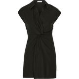 Mango Kläder Mango Linen-blend Shirt Dress - Black