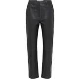 Dam - Skinn Byxor Selected Marie Tapered Leather Pants