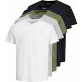Jack & Jones T-shirts & Linnen Jack & Jones Logo Crew Neck T-shirt 5-pack - White/Multi