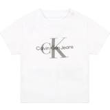 Tryckknappar T-shirts Barnkläder Calvin Klein Newborn Organic Cotton Logo T-shirt