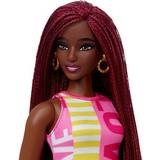 Barbie Fashionistas Doll 186 with Split Pattern Love & Stripes Dress