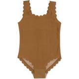 Bebisar Baddräkter Konges Sløjd Scallop Swimsuit - Bronze Brown