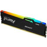 16 GB - Belysning - DDR5 RAM minnen Kingston Fury Beast Black RGB DDR5 6000MHz 16GB (KF560C40BBA-16)