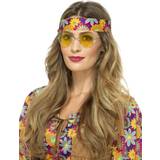 Gul - Hippies Maskeradkläder Smiffys Hippie Specs Yellow