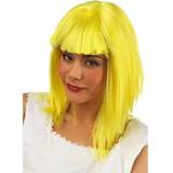 BigBuy Carnival Long Haired Wig Yellow