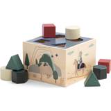 Riddare - Träleksaker Plocklådor Sebra Wooden Nesting Box Dragon Tales