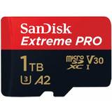 1 TB - microSDXC Minneskort & USB-minnen SanDisk MicroSDXC Extreme Pro 1TB 200MB/s A2 V30 UHS-I C10