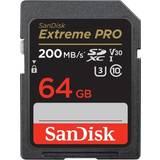 SDXC Minneskort & USB-minnen SanDisk Extreme Pro SDXC Class 10 UHS-I U3 V30 200/90MB/s 64GB