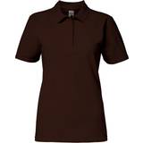 Bruna - Dam Pikétröjor Gildan Softstyle Short Sleeve Double Pique Polo Shirt W - Dark Chocolate