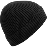 Beechfield Engineered Knit Ribbed Beanie - Black
