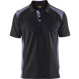 Herr - Svarta Pikétröjor Blåkläder Mens Polo Shirt - Black/Grey