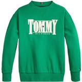 Tommy Hilfiger Sweatshirts Barnkläder Tommy Hilfiger Logo Appliqué Fleece Sweatshirt - Green Malachite (KB0KB07776)