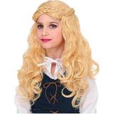 Barn - Historiska Långa peruker Widmann Medieval Girl Blonde Child Wig