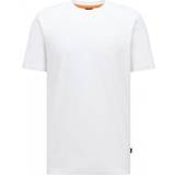Hugo Boss Herr T-shirts Hugo Boss Relaxed-fit T-shirt With Logo Patch - White