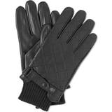 Barbour Svarta Accessoarer Barbour Quilted Leather Ribbed Cuffs Gloves