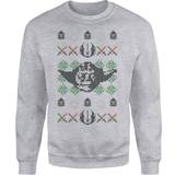 Star Wars Herr - Sweatshirts Tröjor Star Wars Yoda Face Knit Christmas Sweatshirt