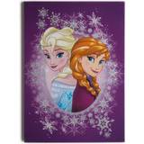Disney Inredningsdetaljer Disney Frozen Canvastavla- Elsa & Anna Lila 70x50 cm Tavla