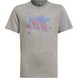adidas Junior Aeroready Tennis Graphic T-shirts - Medium Grey Heather (HG2039