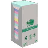 Recycled Notes 76x76mm Assorted Colours 100 Sheets Per Pad 16-pack