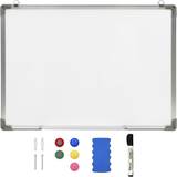 Whiteboard 90 x 60 vidaXL Magnetisk whiteboard vit 90x60 cm stål
